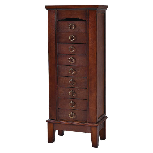 Wooden Jewelry Cabinet Storage Organizer with 6 Drawers