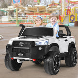 2*12V Licensed Toyota Hilux Ride On Truck Car 2-Seater 4WD with Remote White