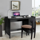 3-Drawer Home Office Study Computer Desk with Spacious Desktop-Black