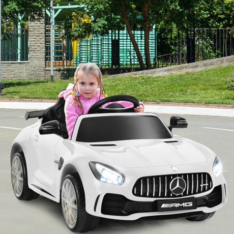 12V Licensed Mercedes Benz Kids Ride-On Car with Remote Control-White