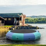 10 Feet Inflatable Splash Padded Water Bouncer Trampoline-Blue