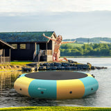 12 Feet Inflatable Splash Padded Water Bouncer Trampoline-Yellow