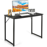 L Shaped Computer Desk and Writing Workstation for Home and Office-Black