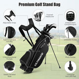 Men’s Profile Complete Golf Club Package Set Includes 10 Pieces-Black