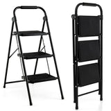 3-Step Ladder with Wide Anti-Slip Pedal-3-Step