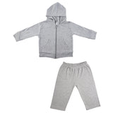 Heather Grey Interlock Sweat Pants and Hoodie Set