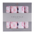 Pop of Pink Swaddle Blankets 4 Pack - Aiden's Corner Baby & Toddler Clothes, Toys, Teethers, Feeding and Accesories