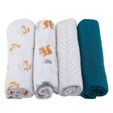 Forest Friends Swaddle Blankets 4 Pack - Aiden's Corner Baby & Toddler Clothes, Toys, Teethers, Feeding and Accesories