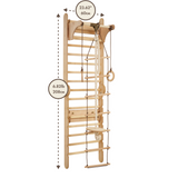 Wooden Swedish Wall / Climbing ladder for Children + Swing Set