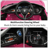12 V Remote Control Maserati Licensed Kids Ride on Car-Pink