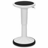 Adjustable Active Learning Stool Sitting Home Office Wobble Chair with Cushion Seat -White