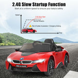 12V Licensed BMW Kids Ride On Car with Remote Control-Red