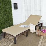 Outdoor Rattan Adjustable Cushioned Chaise