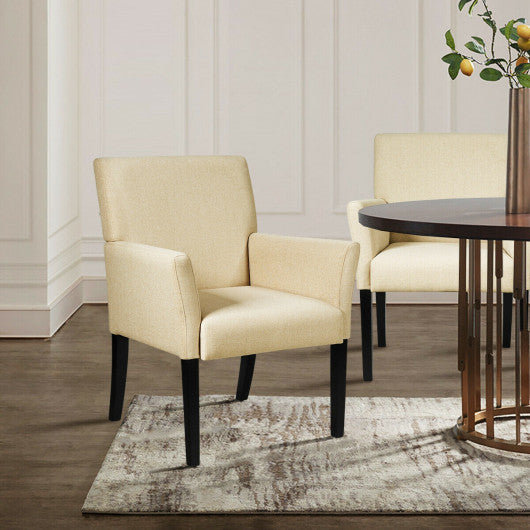 Executive Guest Chair Reception Waiting Room Arm Chair-Beige