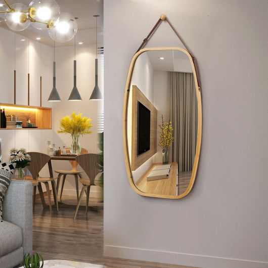 30 Inch Modern Rectangle Wall Hanging Framed Mirror