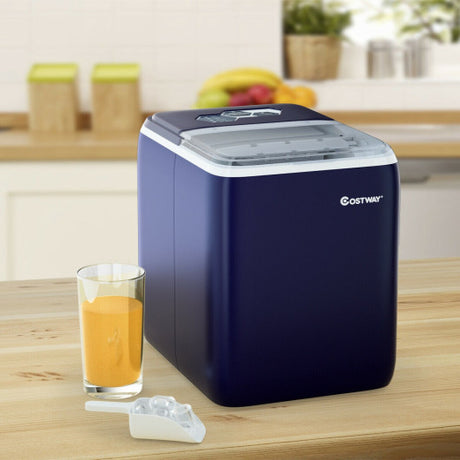 44 lbs Portable Countertop Ice Maker Machine with Scoop-Navy