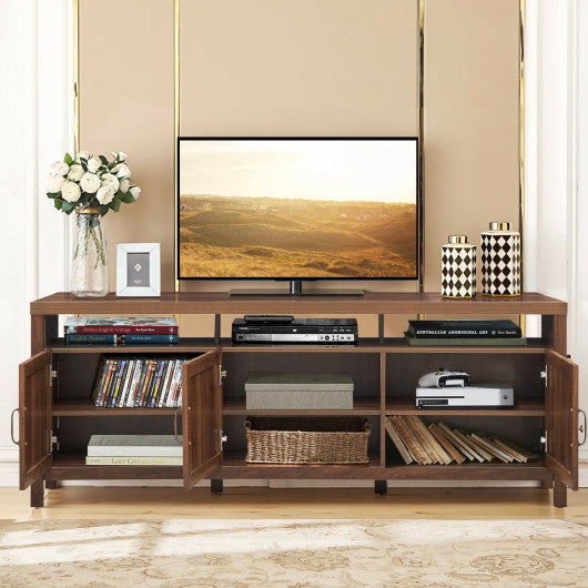 Universal TV Stand Entertainment Media Center for TV's up to 65 Inch-Walnut