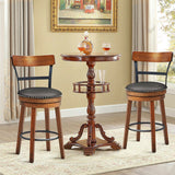 Set of 2 25.5 Inch Swivel Counter Height Bar Stool