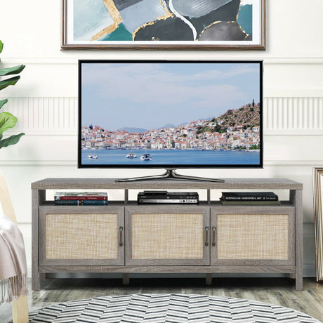 Universal TV Stand Entertainment Media Center for TV's up to 65 Inch-Gray