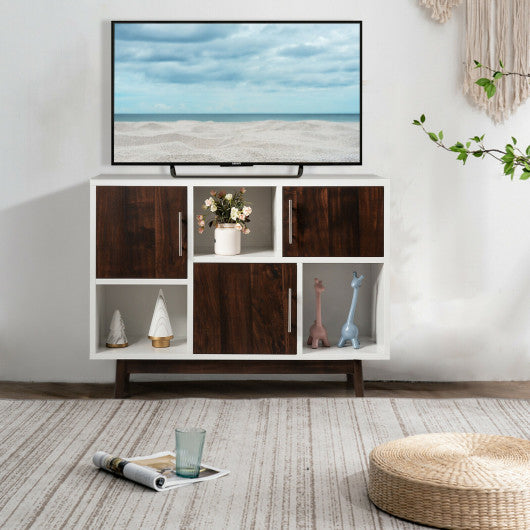 Wood Display Sideboard Storage Cabinet with Storage Compartments