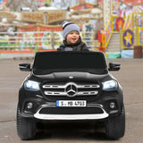 12V 2-Seater Kids Ride On Car Licensed Mercedes Benz X Class RC with Trunk-Black