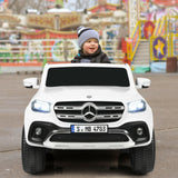 12V 2-Seater Kids Ride On Car Licensed Mercedes Benz X Class RC with Trunk-White