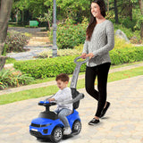 3 In 1 Ride on Push Car Toddler Stroller Sliding Car with Music-Blue