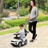 3 In 1 Ride on Push Car Toddler Stroller Sliding Car with Music-White