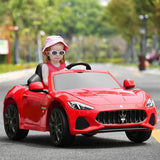 12V Kids Ride On Car Licensed Maserati GranCabrio with Remote Control-Red