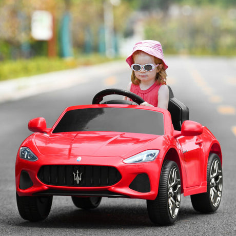 12V Kids Ride-On Car with Remote Control and Lights-Red