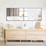 59''Full Length Mirror Large Rectangle Bedroom Mirror-Black