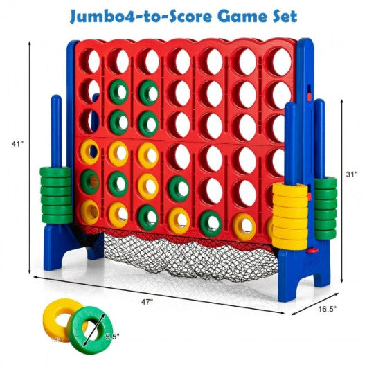 4-to-Score Giant Game Set with Net Storage-Blue