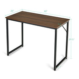 L Shaped Computer Desk and Writing Workstation for Home and Office-Coffee