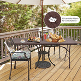 6 Feet Folding Portable Rattan Table with Carrying Handle