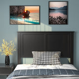 Solid Wood Flat Panel Headboard for Twin-size Bed-Black