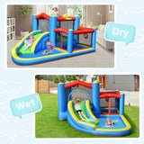 Inflatable Kids Water Slide Bounce Castle with 480W Blower