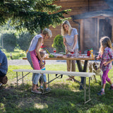 6 Feet Portable Picnic Folding Bench 550 lbs Limited with Carrying Handle