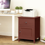 2-Tier Accent Table with Spacious Tabletop-Cherry