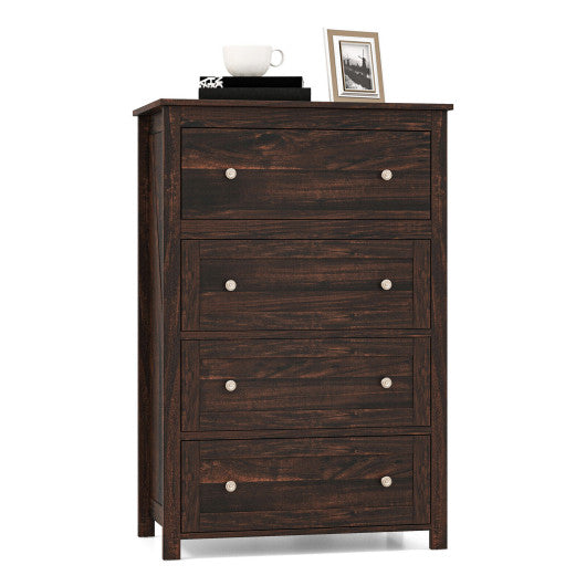 4 Drawer Dresser for Closet Hallway Living Room Nursery-Brown
