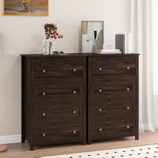 4 Drawer Dresser for Closet Hallway Living Room Nursery-Brown