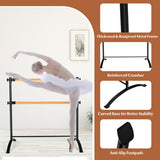 4 Foot Portable  Freestanding Double Ballet Barre-Black