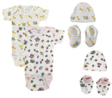 Newborn Baby Girl 6 Pc Layette Sets