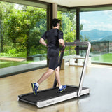 4.75HP 2 In 1 Folding Treadmill with Remote APP Control-White