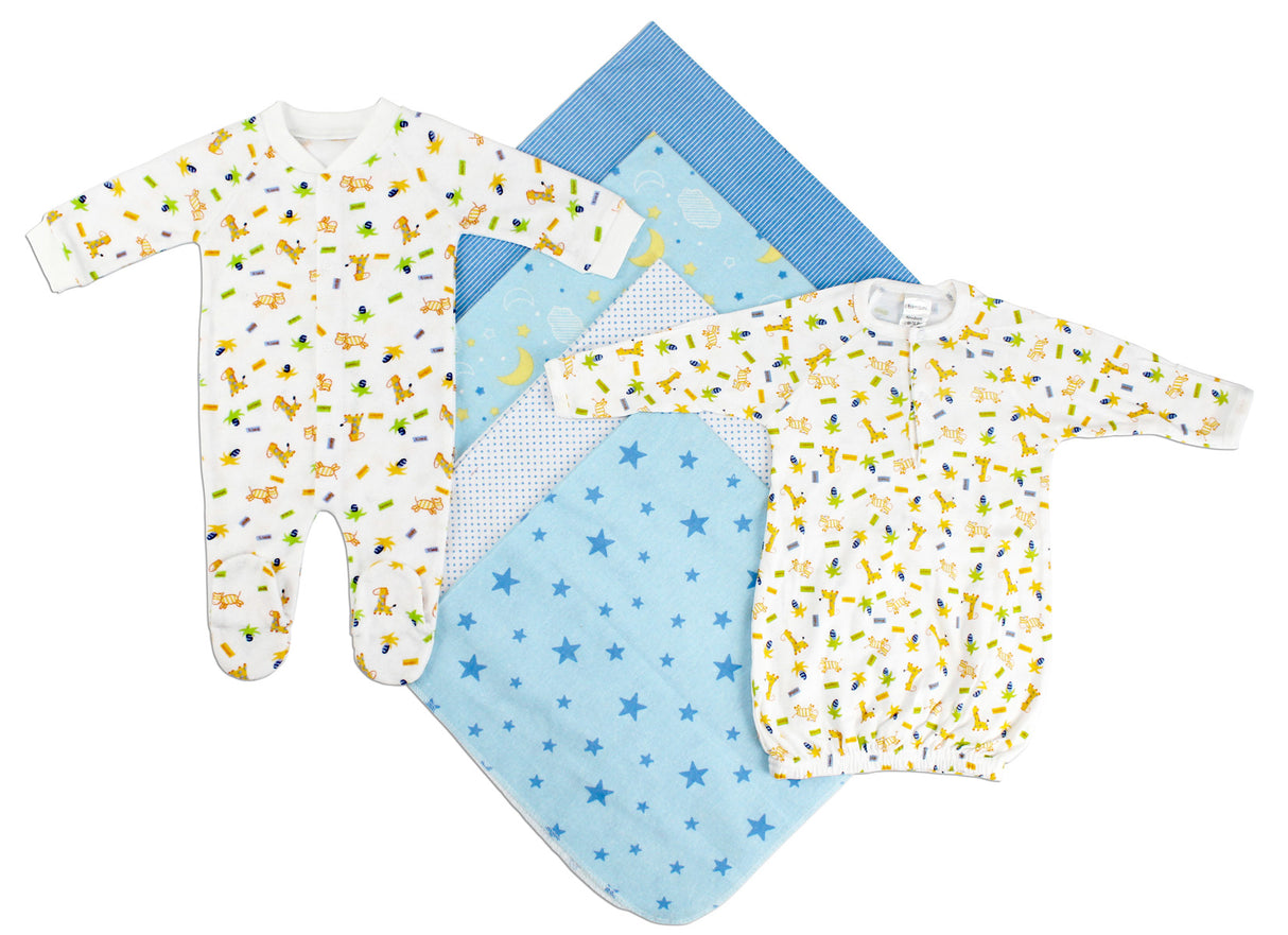 Newborn Boys 6 Piece Layette Set