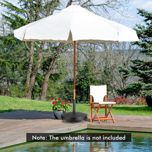 51LBS 20.5Inch Outdoor Umbrella Base with Wheels and Handles