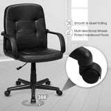 Ergonomic Office Chair with 360-degree Wheels