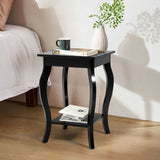 Accent Sofa End Side Table-Black