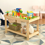 Solid Multifunctional Wood Kids Activity Play Table-Natural