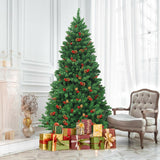 6.5 Feet Pre-lit Hinged Christmas Tree with LED Lights