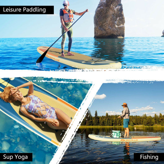 Inflatable Stand Up Paddle Board Surfboard with Bag Aluminum Paddle and Hand Pump-L